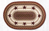 Earth Rugs OP-357 Burgundy Stars Oval Patch 20``x30``
