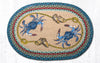 Earth Rugs OP-359 Blue Crab Oval Patch 20``x30``