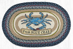 Earth Rugs OP-362 Fresh Blue Crab Oval Patch 20``x30``