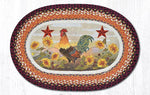 Earth Rugs OP-391 Morning Rooster Oval Patch 20``x30``