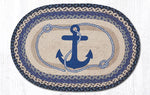Earth Rugs OP-443 Navy Anchor Oval Patch 20``x30``
