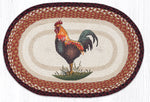 Earth Rugs OP-471 Rustic Rooster Oval Patch 20``x30``