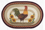 Earth Rugs OP-471 Sunflower Rooster Oval Patch 20``x30``