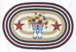 Earth Rugs OP-565 American Boots with Barn Stars Oval Patch 20``x30``