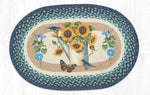 Earth Rugs OP-568 Sunflower Water Can Oval Patch 20``x30``