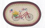 Earth Rugs OP-574 Bicycle with Flag Oval Patch 20``x30``