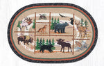 Earth Rugs OP-583 Lodge Animals Oval Patch 20``x30``