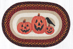 Earth Rugs OP-590 Three Jack-O-Lanterns Oval Patch 20``x30``
