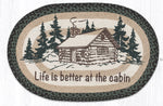 Earth Rugs OP-597 Life Is Better At The Cabin Oval Patch 20``x30``