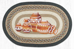 Earth Rugs OP-782 Pottery Oval Patch 20``x30``