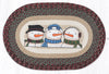 Earth Rugs OP-9-118 Three Snowmen Oval Patch 20``x30``