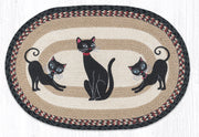 Earth Rugs OP-9-238 Crazy Cats Oval Patch 20``x30``