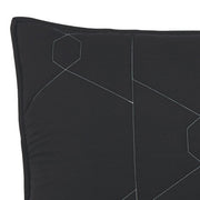 Benzara Geometrically stitched Full Size Fabric Comforter set with 2 Shams, Black