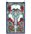 Meyda Lighting 65711 15"W X 25"H Nouveau Lily Stained Glass Window Panel
