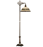 Meyda Lighting 65839 70"H Tiffany Roman Bridge Arm Floor Lamp