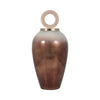 Sagebrook Home 18497-01 Glass, 22" Vase Round Resin Topper, Copper