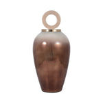 Sagebrook Home 18497-01 Glass, 22" Vase Round Resin Topper, Copper