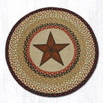 Earth Rugs RP-19 Barn Star Round Patch 27``x27``