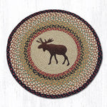 Earth Rugs RP-19 Moose Round Patch 27``x27``