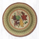 Earth Rugs RP-24 Autumn Leaves Round Patch 27``x27``