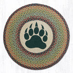 Earth Rugs RP-81 Bear Paw Round Patch 27``x27``