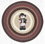 Earth Rugs RP-81 Snowman in Top Hat Round Patch 27``x27``