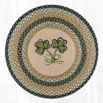 Earth Rugs RP-116 Shamrock Round Patch 27``x27``
