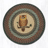 Earth Rugs RP-220 Owl Round Patch 27``x27``