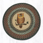 Earth Rugs RP-220 Owl Round Patch 27``x27``