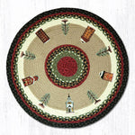 Earth Rugs RP-338 Winter Village Round Patch 27``x27``