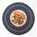 Earth Rugs RP-353 Sea Shells Round Patch 27``x27``