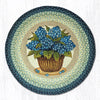 Earth Rugs RP-362 Blue Hydrangea Round Patch 27``x27``