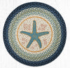 Earth Rugs RP-362 Blue Starfish Round Patch 27``x27``