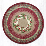 Earth Rugs RP-390 Cranberries Round Patch 27``x27``