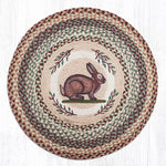 Earth Rugs RP-413 Vintage Rabbit Round Patch 27``x27``
