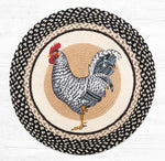 Earth Rugs RP-430 Rooster Round Patch 27``x27``