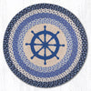 Earth Rugs RP-434 Nautical Wheel Round Patch 27``x27``