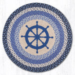 Earth Rugs RP-434 Nautical Wheel Round Patch 27``x27``
