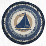 Earth Rugs RP-443 Sailboat Round Patch 27``x27``