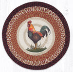 Earth Rugs RP-471 Rustic Rooster Round Patch 27``x27``