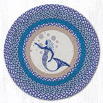 Earth Rugs RP-527 Blue Mermaid Round Patch 27``x27``
