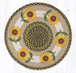Earth Rugs RP-593 Good Sunflower Round Patch 27``x27``