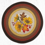 Earth Rugs RP-606 Autumn Sunflowers Round Patch 27``x27``