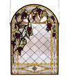 Meyda Lighting 66048 24"W X 36"H Grape Diamond Trellis Stained Glass Window Panel