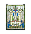 Meyda Lighting 66279 18"W X 24"H Royal Blue Windsor Stained Glass Window Panel