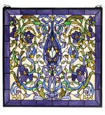 Meyda Lighting 66280 22"W X 22"H Floral Fantasy Stained Glass Window Panel