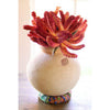 Kalalou NMCC1078X Clay Water Pot with with Recycled Kantha Base