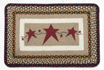 Earth Rugs PP-19 Primitive Stars Burgundy Oblong Patch 20``x30``
