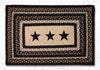 Earth Rugs PP-313 Black Stars Oblong Patch 20``x30``