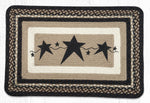 Earth Rugs PP-313 Primitive Stars Black Oblong Patch 20``x30``